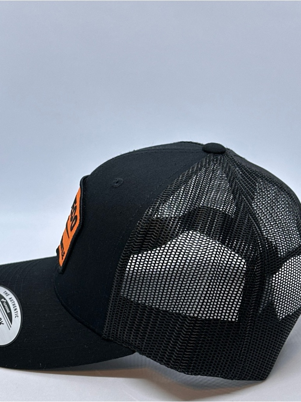 Braveco Born For The Battle Black Trucker Hat Orange Patch Adjustable Snapback View 5